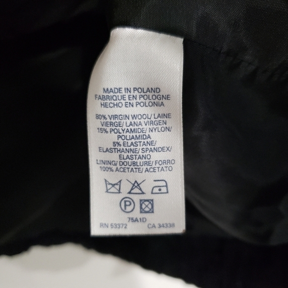 French Connection Vintage Virgin Wool Black Bolero Blazer Size 4 - Picture 7 of 11